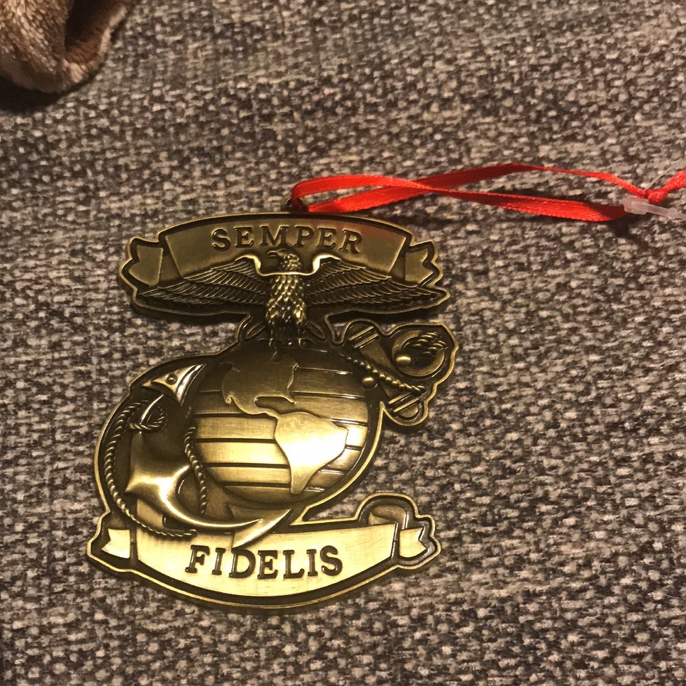 NWT Kurt Adler Marines Metal Christmas Ornament